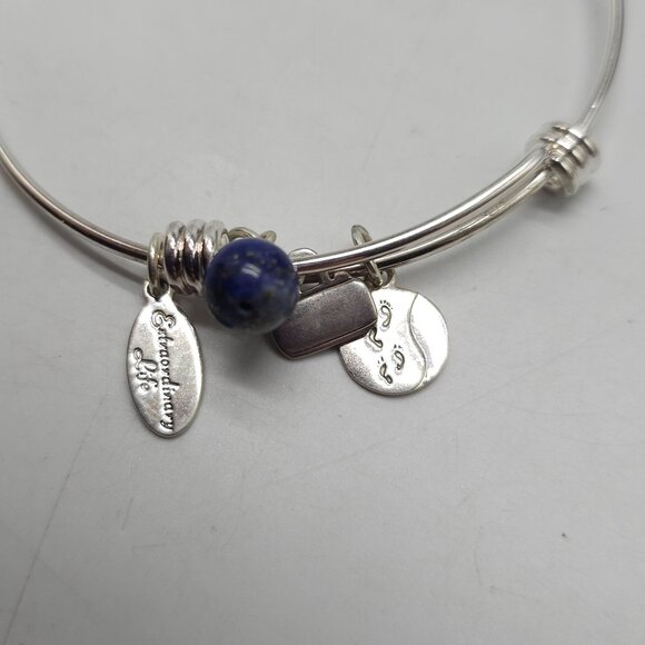 Extraordinary Life Sterling Silver Expandable Bracelets Set Of 4 Inspirational - Picture 10 of 12